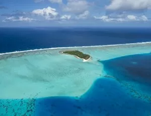 South Pacific Gallery: Aerial of the lagoon of Wallis, Wallis and Futuna, South Pacific, Pacific