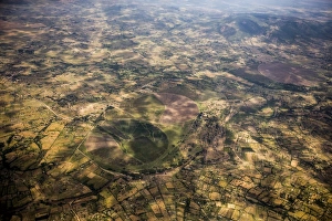 Aerial landscape, Kenya, East Africa, Africa