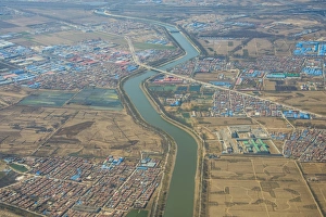 Industrial Prints: Aerial of the landscapes and towns around Bejing, China, Asia