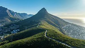 Cape Town Prints: Aerial of the Lion's Head, Cape Town, South Africa, Africa