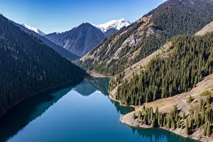 Kazakhstan Prints: Aerial of the Lower Kolsai Lake