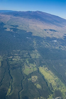 Big Island Prints: Aerial of Mauna Kea, Big Island, Hawaii, United States of America, Pacific