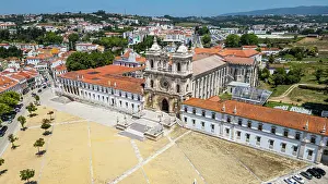 Gardens Prints: Aerial of the Monastery of Alcobaca