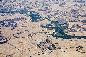 Patchwork Landscape Prints: Aerial of Northern Italy, Europe