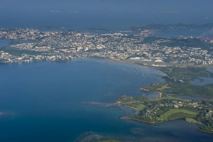 New Caledonia Prints: Aerial of Noumea, New Caledonia, Pacific