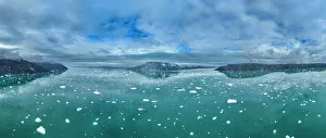 Blue Water Prints: Aerial of the Nuuk Icefjord, Western Greenland, Denmark, Polar Regions