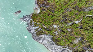 Southern Hemisphere Prints: Aerial of the outflow of Pia glacier, Tierra del Fuego, Chile, South America
