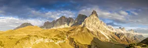 Dolomites Gallery: Aerial panoramic of Cimon della Pala during the autumn sunset, Pale di San Martino