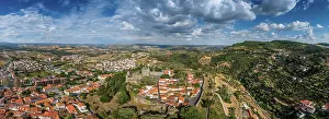 Period Prints: Aerial panoramic view of Braganca Castle, Braganca, Portugal