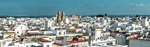 Cadiz Prints: Aerial panoramic view of Cadiz, Spain