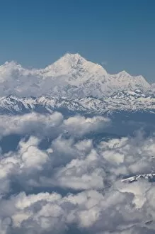 Images Dated 12th April 2009: Aerial photo of the Himalayas with the worlds third highest mountain
