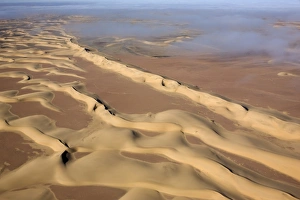 Aerial photo of sand dunes
