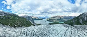 Geotourism Prints: Aerial of Pia glacier, Tierra del Fuego, Chile, South America