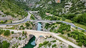 Travel Inspiration Prints: Aerial of the Pont du Diable (Saint-Jean-de-Fos)