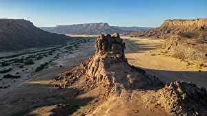 Tibesti Prints: Aerial of the rocky mountains around Zouar, Tibesti Mountains, Chad