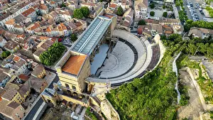Provence Alpes Cote Dazur Prints: Aerial of the Roman Amphitheatre