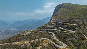 Aerial of Serra da Leba mountain pass, Angola, Africa