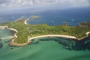 Images Dated 26th May 2009: Aerial shot of St. Martins, Isles of Scilly, Cornwall, United Kingdom, Europe