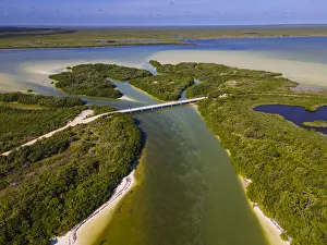 Aerial of Sian Ka an Biosphere Reserve, UNESCO World Heritage Site, Quintana Roo