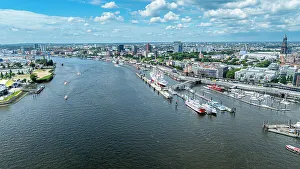 Urban Landscape Prints: Aerial of the Speicherstadt, Hamburg, Germany, Europe, Europe