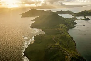 Aerial of St. Kitts, St. Kitts and Nevis, West Indies, Caribbean, Central America