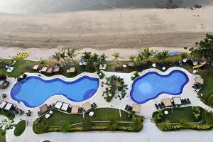 Happiness Prints: Aerial of swimming pool by the beach of the Westin Playa Bonita hotel