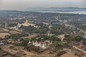 Bagan Prints: Aerial of the temples of Bagan (Pagan), Myanmar (Burma), Asia