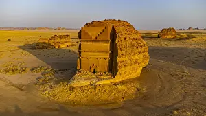 Al Ula Prints: Aerial of the Tomb of Lihyan, son of Kuza, Madain Saleh (Hegra) (Al Hijr)