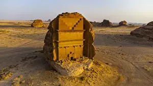 Aerial of the Tomb of Lihyan, son of Kuza, Madain Saleh (Hegra) (Al Hijr)