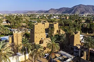 Saudi Arabia Prints: Aerial of traditional build mud towers used as living homes, Najran