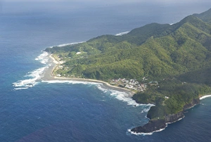 American Samoa Prints: Aerial of Tutuila Island in American Samoa, South Pacific, Pacific