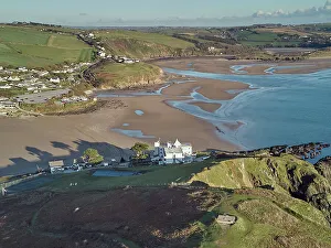 Inlet Prints: An aerial view of Burgh Island