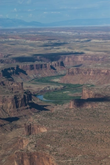 Arid Landscapes Prints: Aerial view, Canyonlands National Park, Utah, United States of America, North America