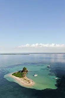Stunning Prints: Aerial view of Caret Islet, Grand Cul-de-sac Marin