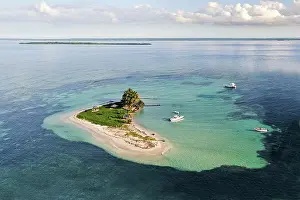 Pristine Prints: Aerial view of Caret Islet, Grand Cul-de-sac Marin