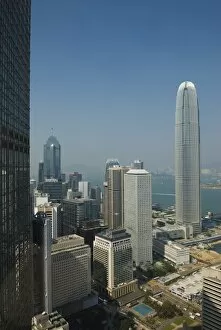 Images Dated 9th November 2007: Aerial view of Central, Hong Kong Island, Two IFC Building on the right