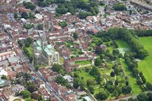 Faith Prints: Aerial view of Chichester Cathedral
