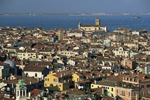 Aerial view of the city