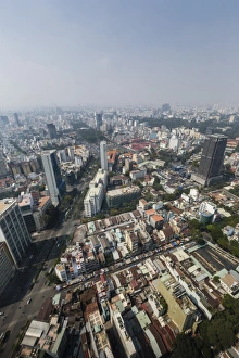Saigon Prints: Aerial view of the city of Ho Chi Minh City (Saigon)