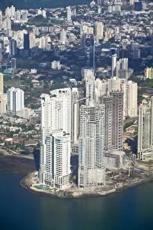 Images Dated 10th January 2008: Aerial view of city, Panama City, Panama, Central America