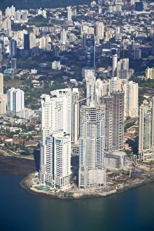Images Dated 10th January 2008: Aerial view of city, Panama City, Panama, Central America