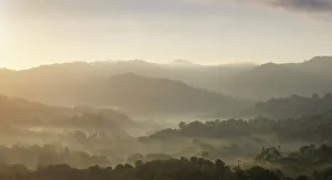 Puntarenas Province Prints: Aerial view of Corcovado National Park, Puntarenas Province, Costa Rica, Central America