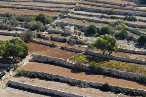 Maltese Prints: Aerial view of countryside close to Valletta, Malta, Europe