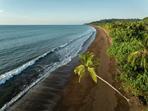 Puntarenas Province Prints: Aerial view of Drake Bay, Puntarenas Province, Costa Rica, Central America