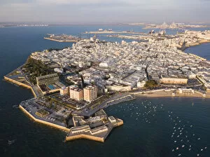Cadiz Gallery: Aerial view, by drone, of Cadiz, Andalucia, Spain, Europe