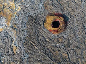 Volcanoes Prints: Aerial view of the eruption area near to Reykjavik