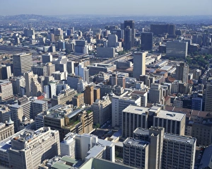 Johannesburg Prints: Aerial view over the Financial District