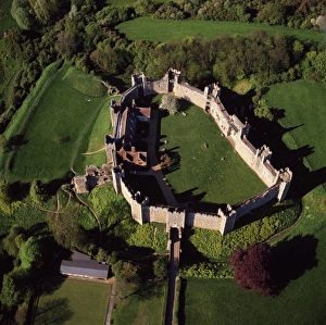 Castle Wall Prints: Aerial view of Framlingham Castle, Framlingham, Suffolk, England, United Kingdom, Europe