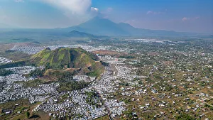 Resilience Prints: Aerial view of Goma, Democratic Republic of Congo, Africa