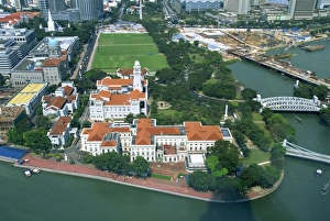 Government Building Prints: Aerial view of Government Buildings